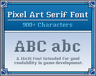 Pixel Art Serif Font cover